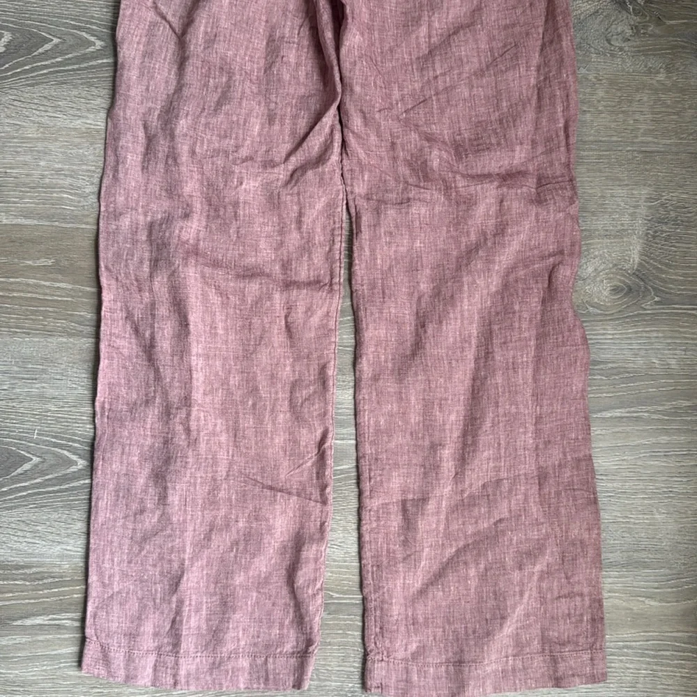 NEW ATHLETA Cabo Pink Linen Drawstring  Pants 2